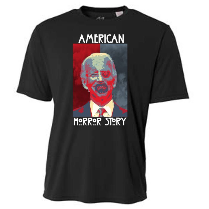 American Horror Funny Anti Biden Cooling Performance Crew T-Shirt