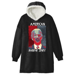 American Horror Funny Anti Biden Hooded Wearable Blanket