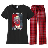 American Horror Funny Anti Biden Women's Flannel Pajama Set