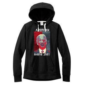 American Horror Funny Anti Biden Women's Fleece Hoodie