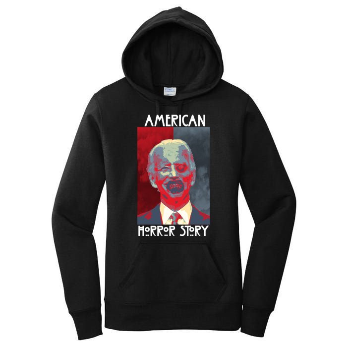 American Horror Funny Anti Biden Women's Pullover Hoodie