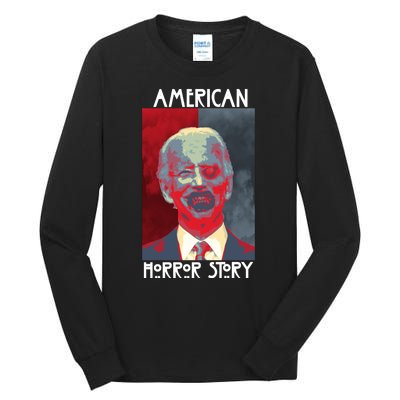 American Horror Funny Anti Biden Tall Long Sleeve T-Shirt