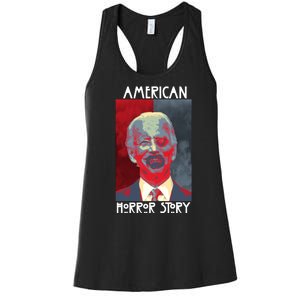 American Horror Funny Anti Biden Women's Racerback Tank