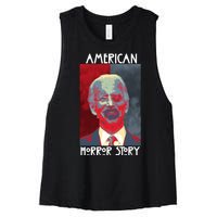 American Horror Funny Anti Biden Women's Racerback Cropped Tank