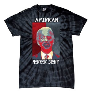 American Horror Funny Anti Biden Tie-Dye T-Shirt