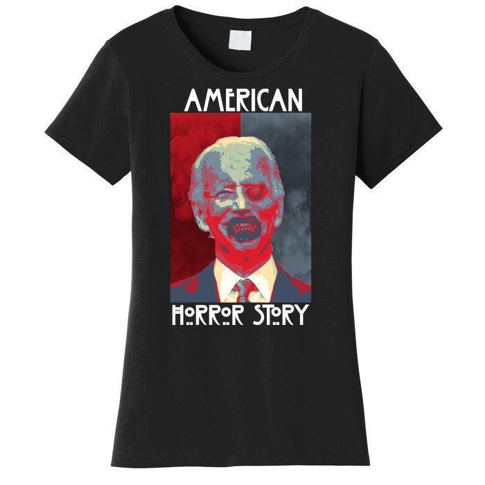 American Horror Funny Anti Biden Women's T-Shirt