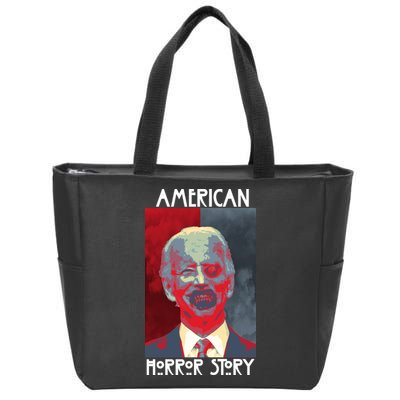 American Horror Funny Anti Biden Zip Tote Bag