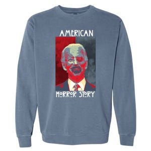 American Horror Funny Anti Biden Garment-Dyed Sweatshirt