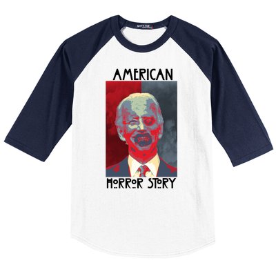 American Horror Funny Anti Biden Baseball Sleeve Shirt