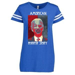 American Horror Funny Anti Biden Enza Ladies Jersey Football T-Shirt