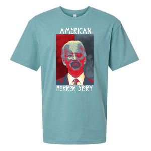 American Horror Funny Anti Biden Sueded Cloud Jersey T-Shirt