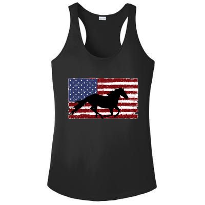 American Horse Flag Vintage Ladies PosiCharge Competitor Racerback Tank