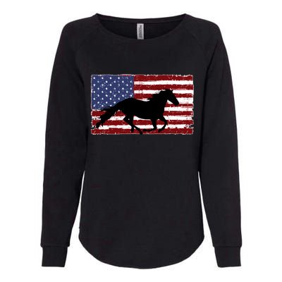 American Horse Flag Vintage Womens California Wash Sweatshirt