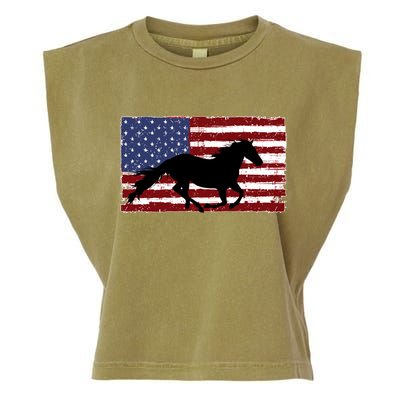 American Horse Flag Vintage Garment-Dyed Women's Muscle Tee