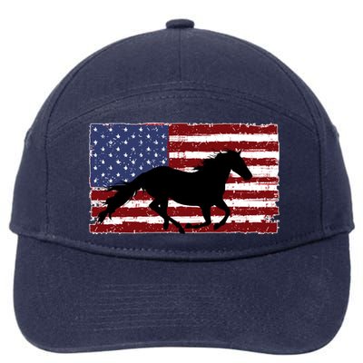 American Horse Flag Vintage 7-Panel Snapback Hat