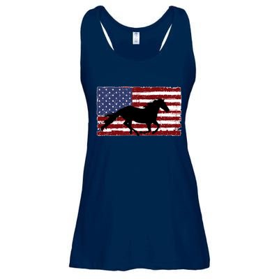 American Horse Flag Vintage Ladies Essential Flowy Tank