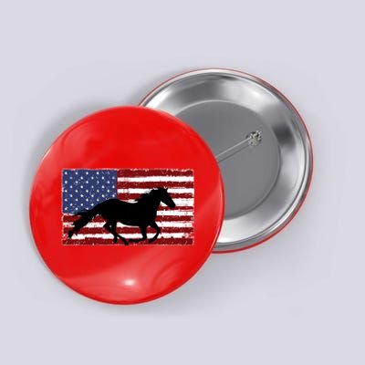 American Horse Flag Vintage Button