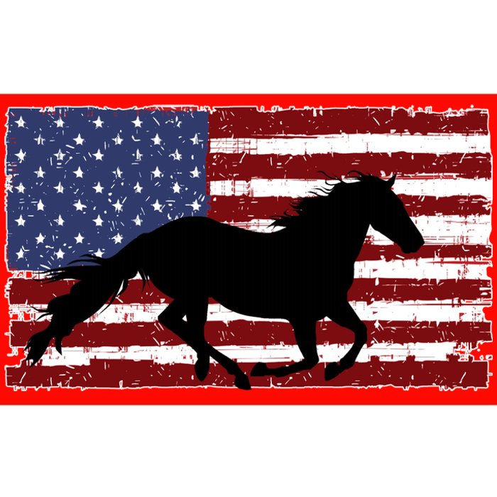 American Horse Flag Vintage Bumper Sticker