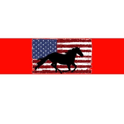 American Horse Flag Vintage Bumper Sticker