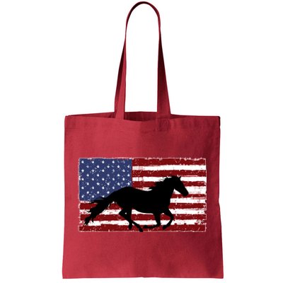 American Horse Flag Vintage Tote Bag