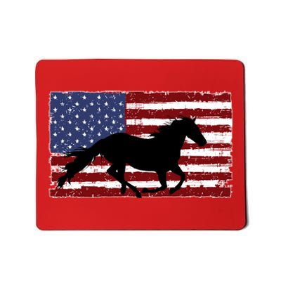 American Horse Flag Vintage Mousepad