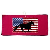 American Horse Flag Vintage Large Microfiber Waffle Golf Towel