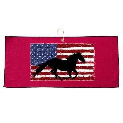 American Horse Flag Vintage Large Microfiber Waffle Golf Towel