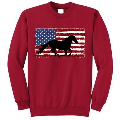 American Horse Flag Vintage Tall Sweatshirt