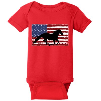 American Horse Flag Vintage Baby Bodysuit