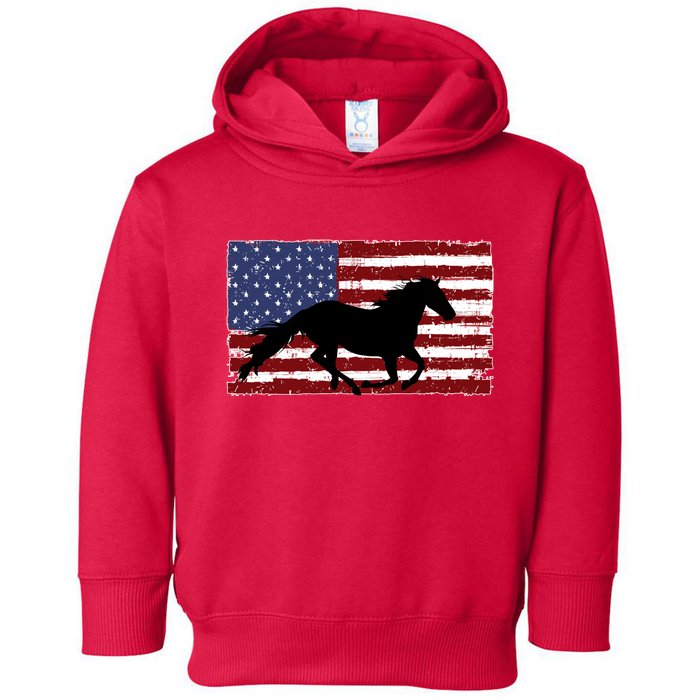 American Horse Flag Vintage Toddler Hoodie