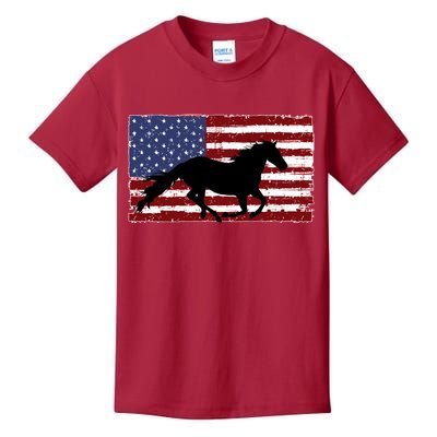 American Horse Flag Vintage Kids T-Shirt