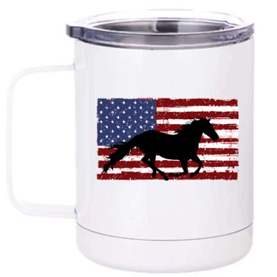 American Horse Flag Vintage 12 oz Stainless Steel Tumbler Cup