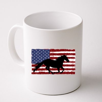 American Horse Flag Vintage Coffee Mug