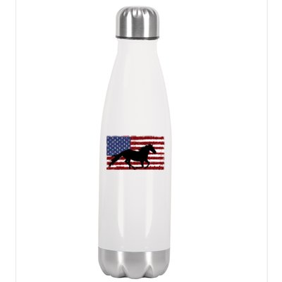 American Horse Flag Vintage Stainless Steel Insulated Water Bottle