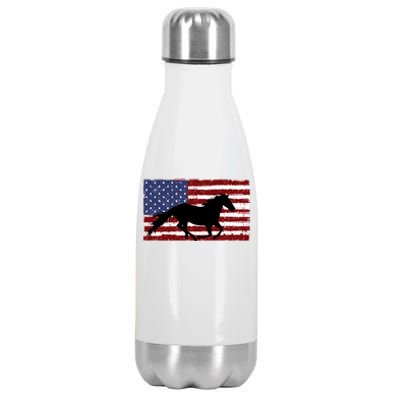 American Horse Flag Vintage Stainless Steel Insulated Water Bottle