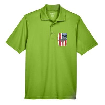 American Horse Racing Flag Men's Origin Performance Piqué Polo