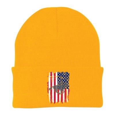 American Horse Racing Flag Knit Cap Winter Beanie