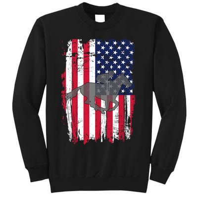 American Horse Racing Flag Sweatshirt
