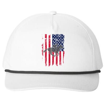 American Horse Racing Flag Snapback Five-Panel Rope Hat