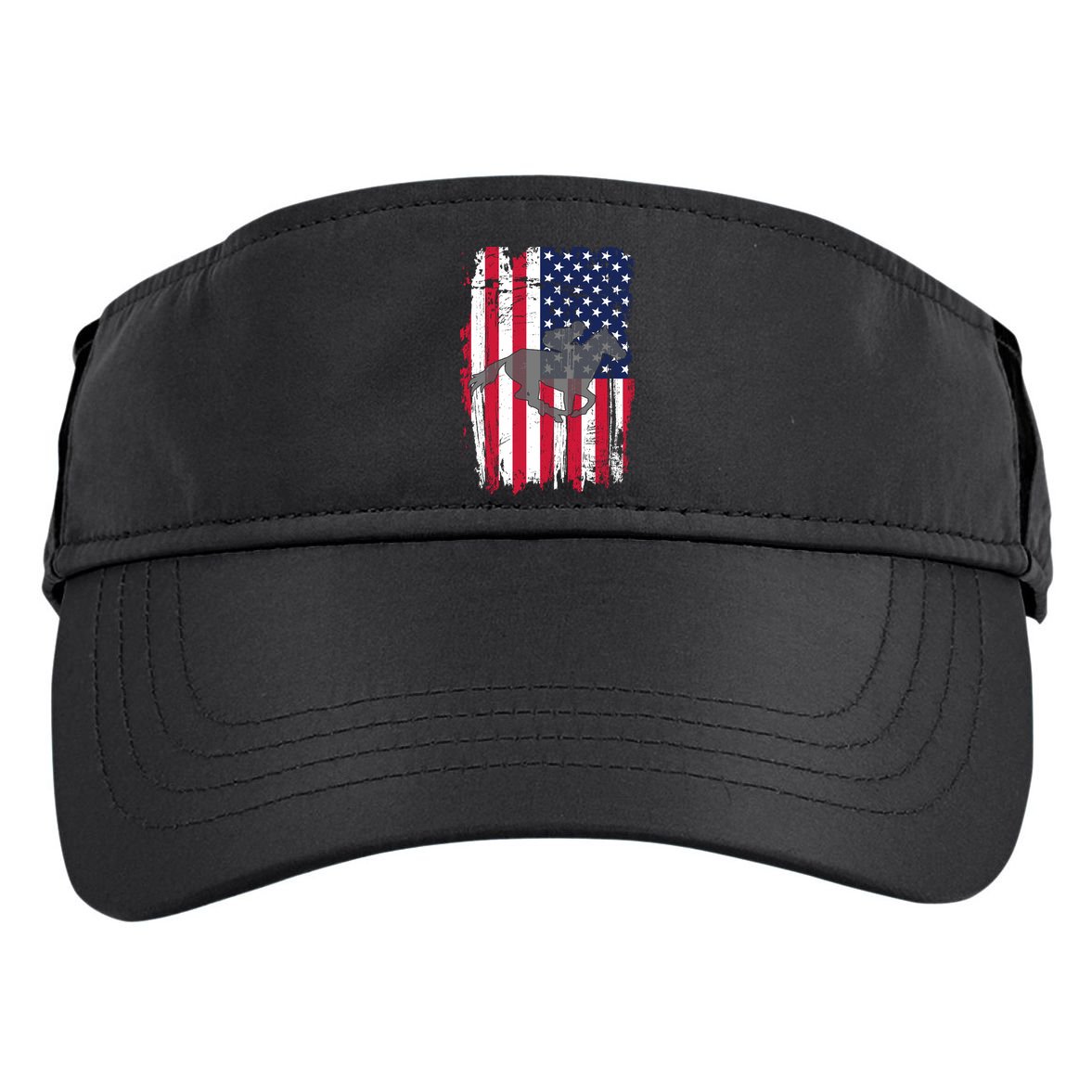 American Horse Racing Flag Adult Drive Performance Visor