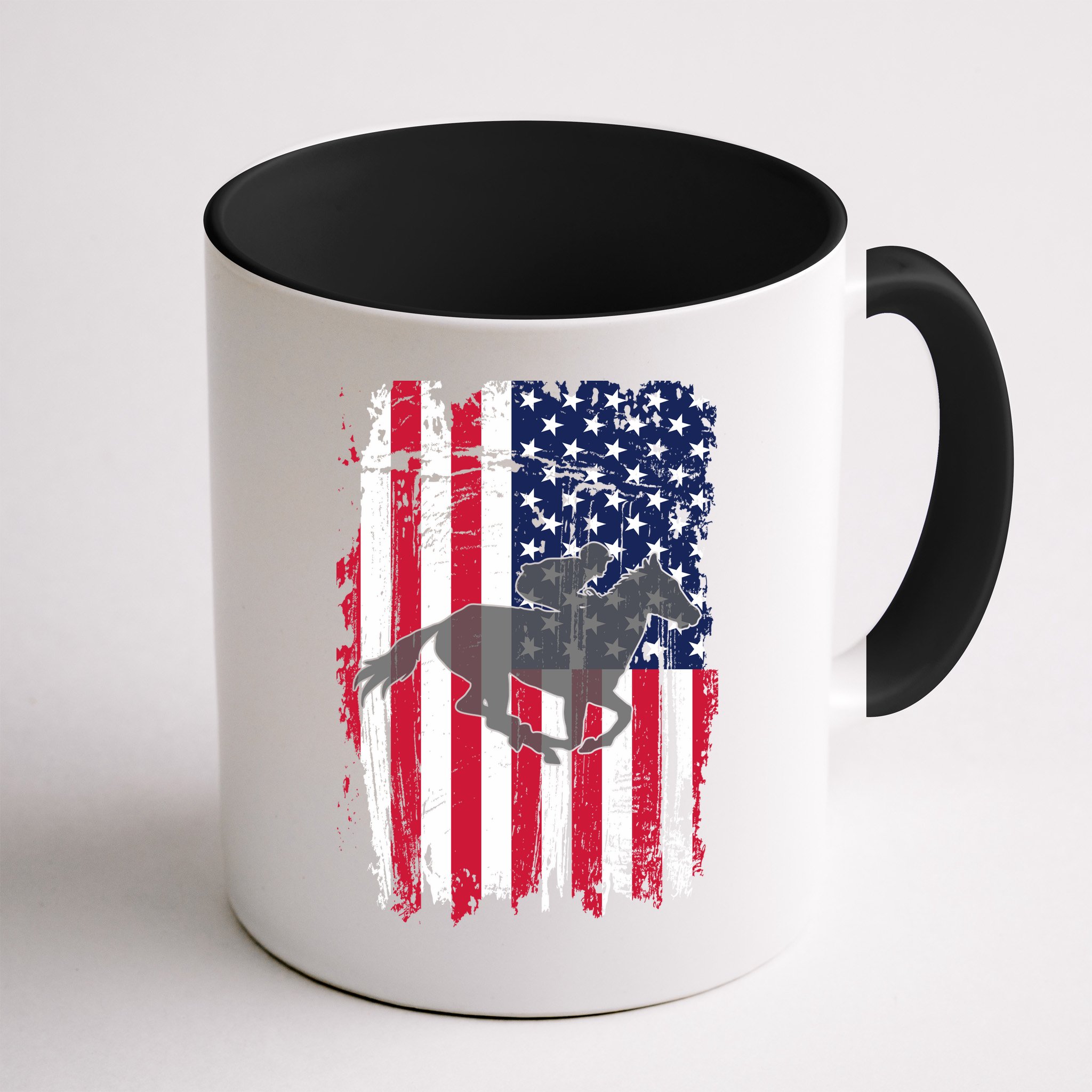 American Horse Racing Flag Mug