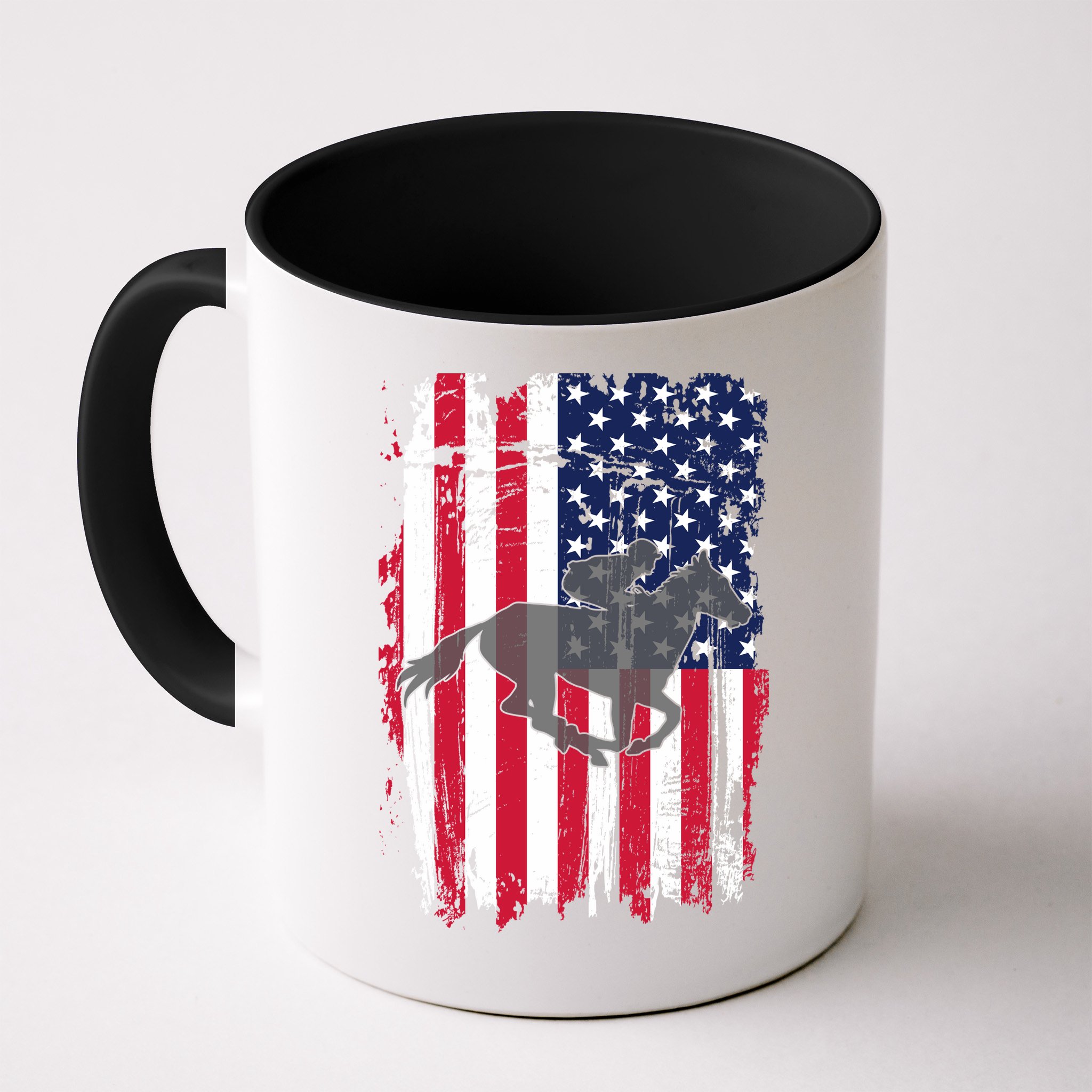 American Horse Racing Flag Mug