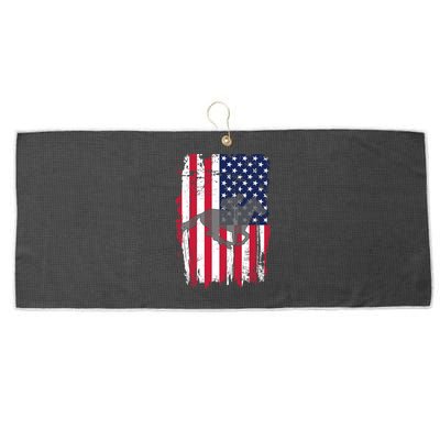 American Horse Racing Flag Large Microfiber Waffle Golf Towel