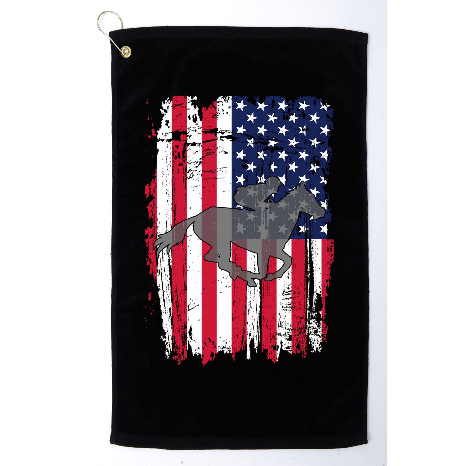 American Horse Racing Flag Golf Towel