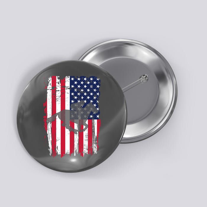 American Horse Racing Flag Button