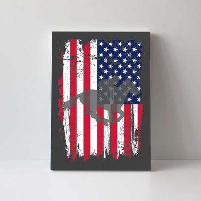 American Horse Racing Flag Canvas