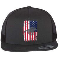 American Horse Racing Flag Flat Bill Trucker Hat