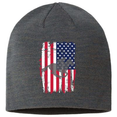 American Horse Racing Flag Sustainable Beanie