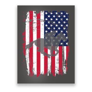 American Horse Racing Flag Poster