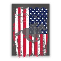 American Horse Racing Flag Poster